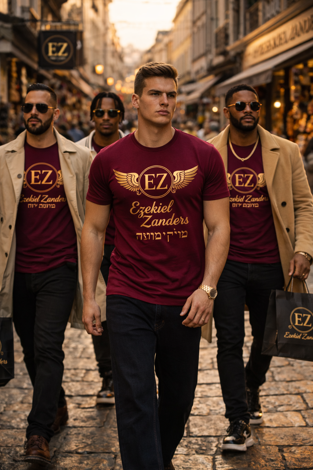 Burgundy EZ T-Shirt - Image 1