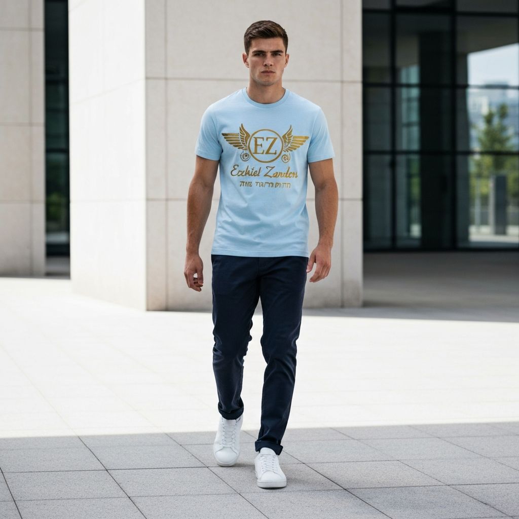 Light Blue EZ Tee thumbnail 3